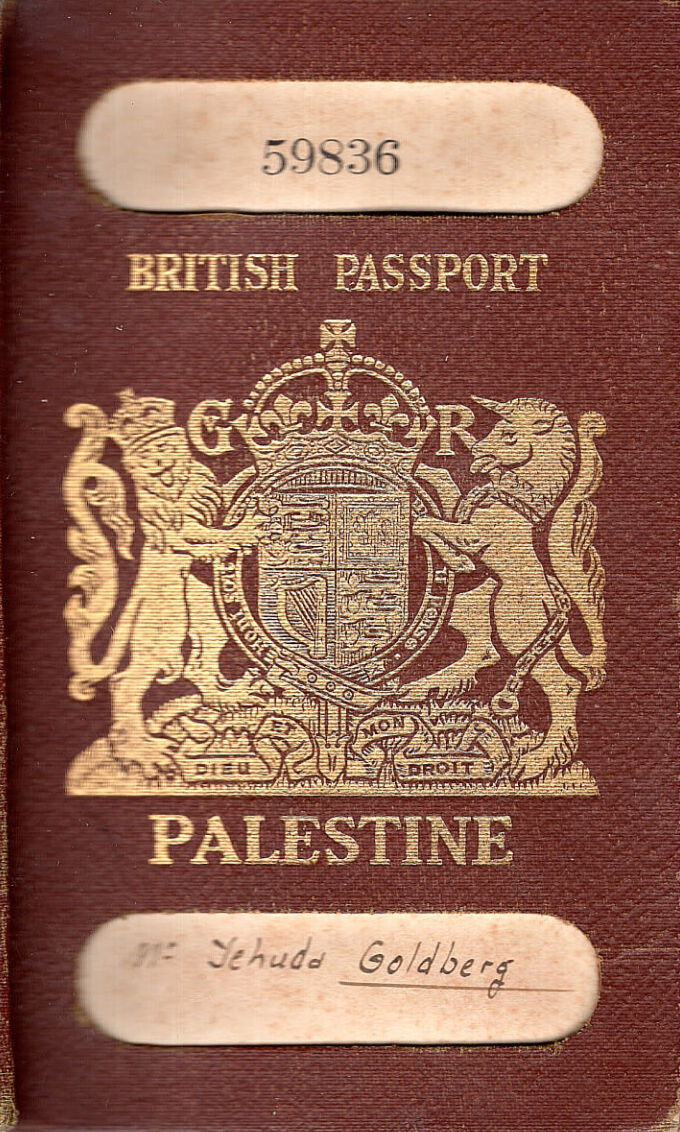 Mandatory Palestine passport cover, 1935
